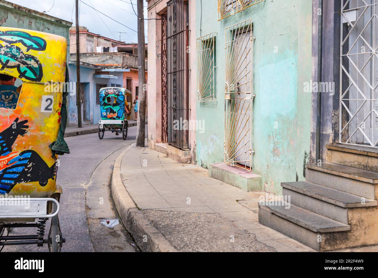 Il mezzo di trasporto più popolare per i turisti a Camagüey, Cuba Foto Stock