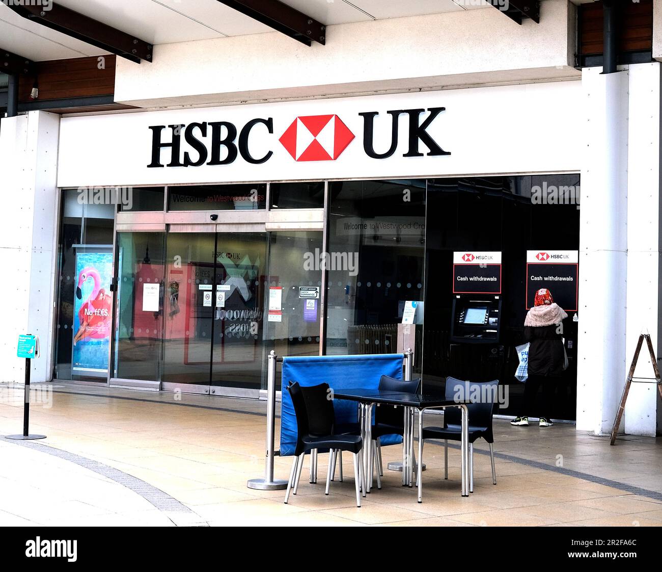 hsbc uk bank branch, centro commerciale westwood cross, east kent, regno unito maggio 2023 Foto Stock