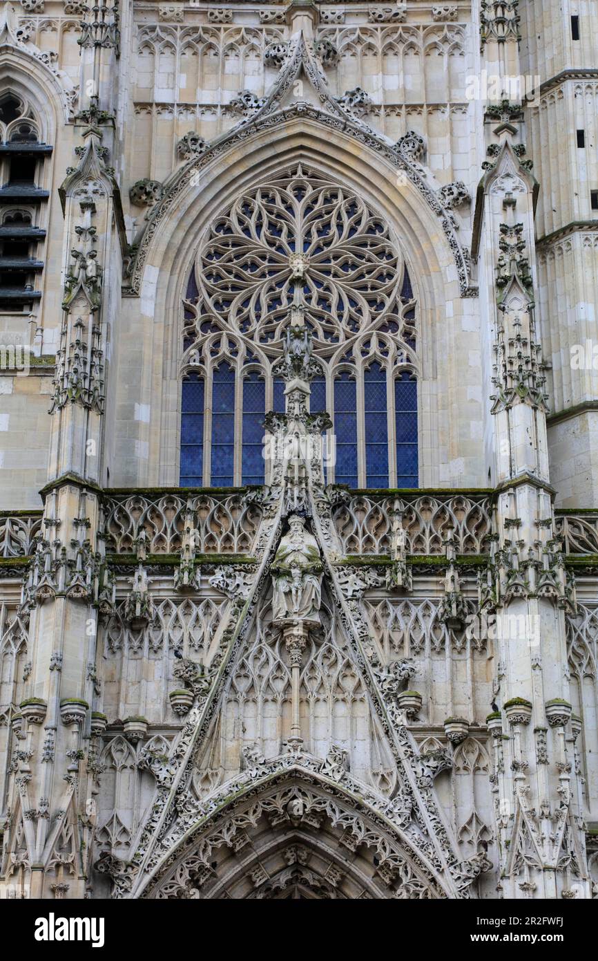 Collegiale Saint-Vulfran, Abbeville, dipartimento della Somme, regione degli Hauts-de-France, Francia Foto Stock