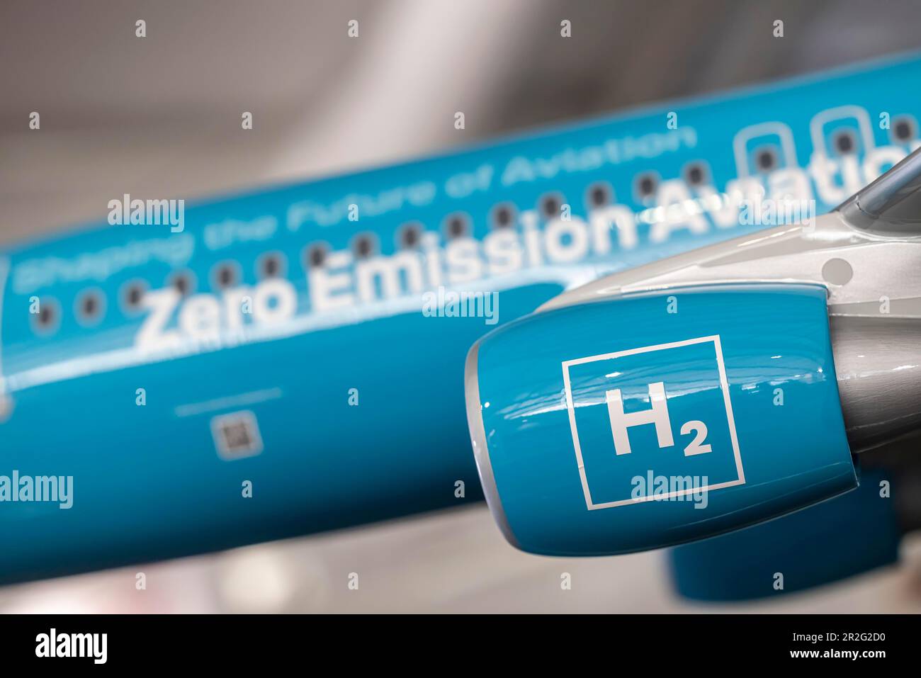 Zero Emission Aviation di Lufthansa Technik e DLR, Hydrogen Aviation Lab, Wasserstoffantrtieb, ILA Berlin Air Show, Berlin International Aerospace Foto Stock