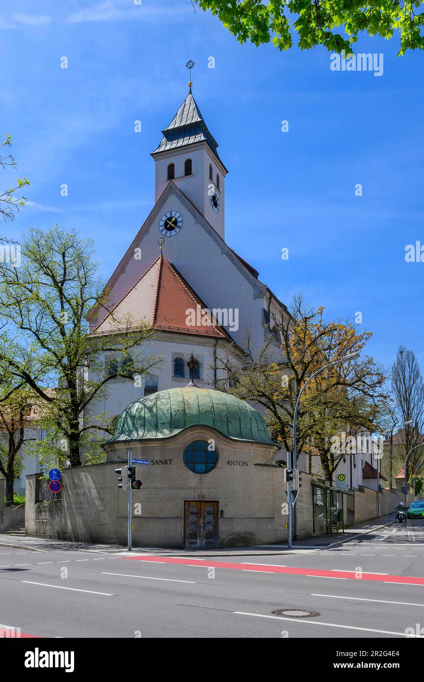 St Chiesa cattolica di Anton, Kempten, Allgaeu, Baviera, Germania Foto Stock