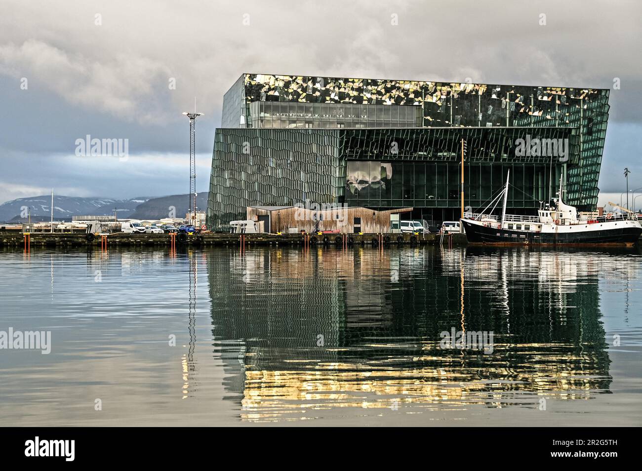 Sala concerti e conferenze di Harpa, Reykjavik, Islanda Foto Stock