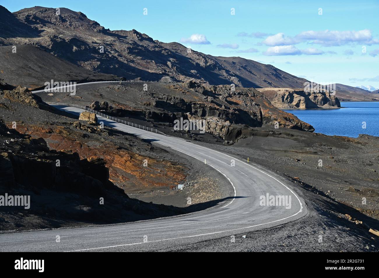 Strada 42 sulla penisola di Reykjanes, Islanda Foto Stock