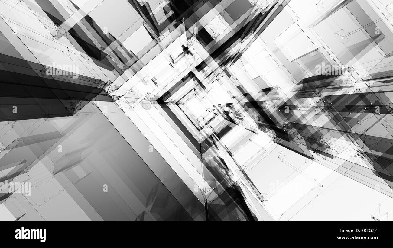 Sfondo astratto futuristico concetto fantastici dettagli. Il rendering 3D Foto Stock