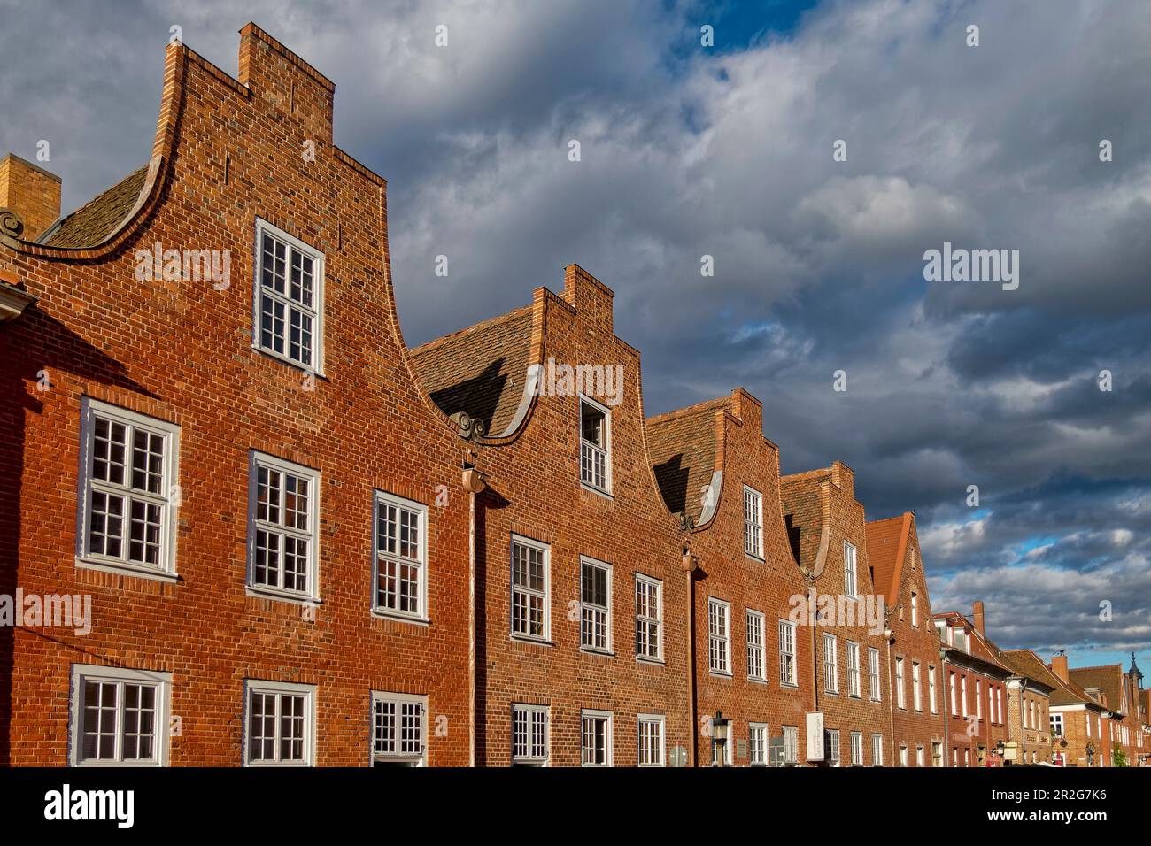 Case in mattoni, case olandesi, quartiere olandese, Potsdam, Brandeburgo, Germania, Europa Foto Stock