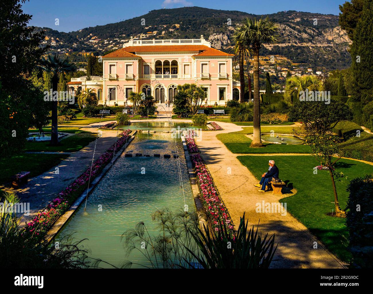 Villa Ephrussi de Rothschild, Saint-Jean-Cap-Ferrat, Costa Azzurra, Francia Foto Stock