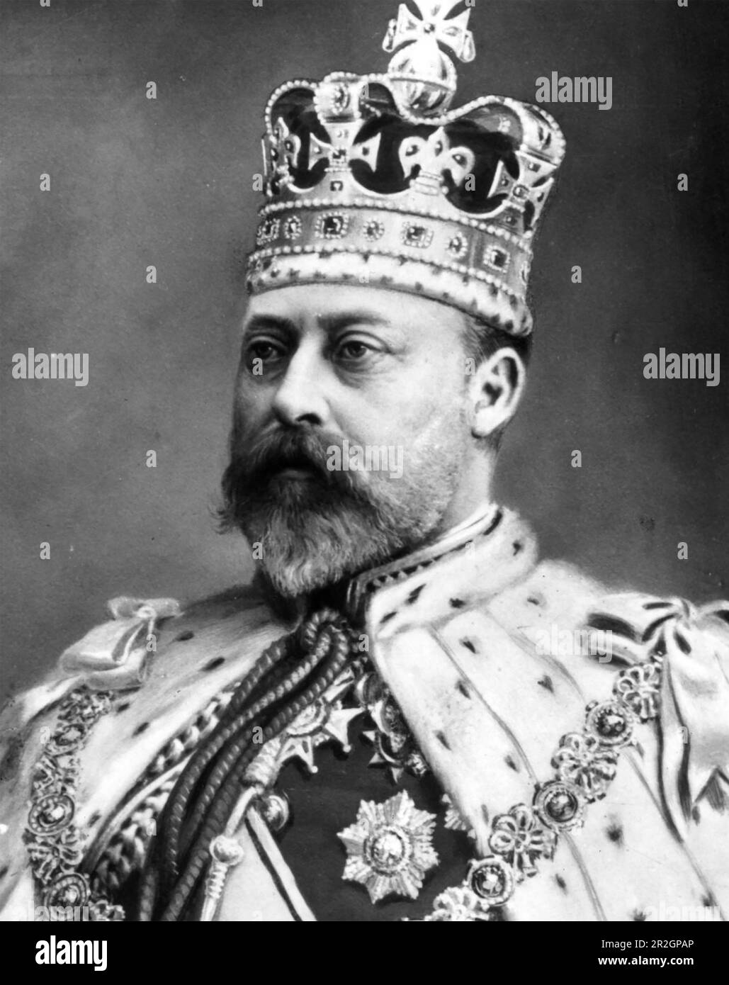 EDOARDO VI (1841-1910) in Coronation abiti 1901 Foto Stock