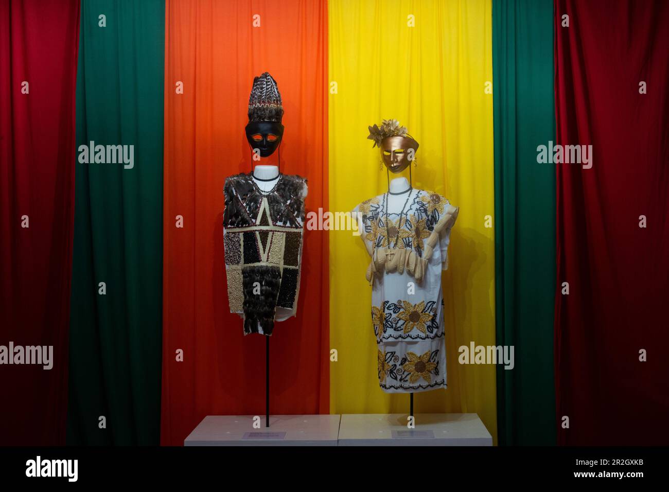 Museo dell'abbigliamento etnico messicano a Valladolid, Yucatan, Messico Foto Stock