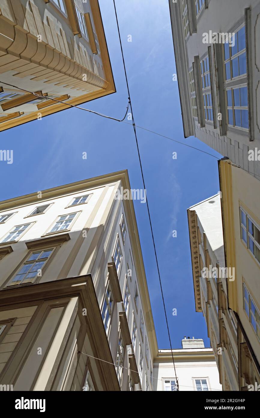 Vista da Domgasse, 1st° distretto, Vienna, Austria Foto Stock