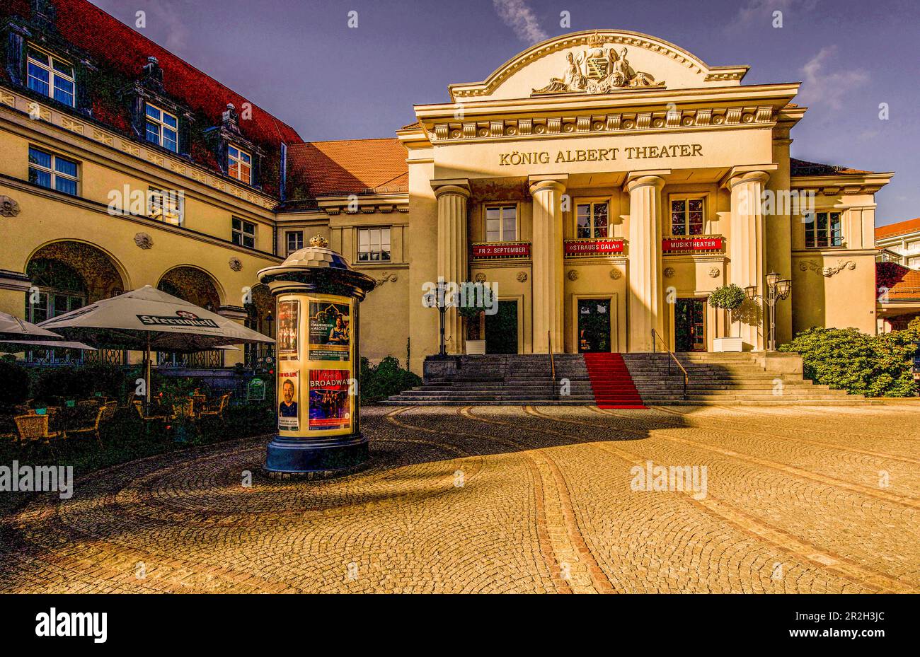 Teatro König Albert, Theaterplatz, Bad Elster, Vogtland, Sassonia, Germania Foto Stock