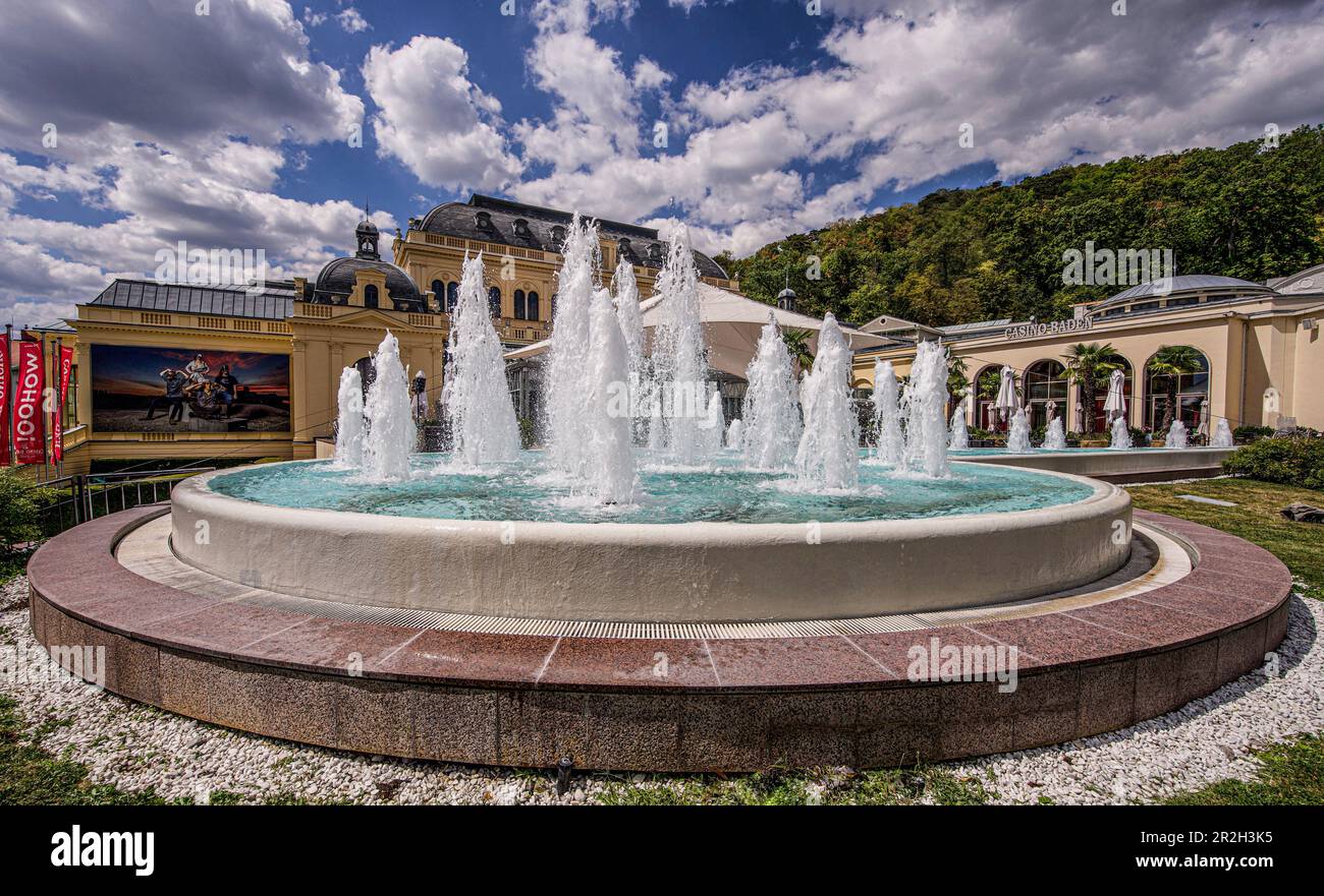 Casinò Congress nei giardini termali di Baden vicino a Vienna, bassa Austria, Austria Foto Stock