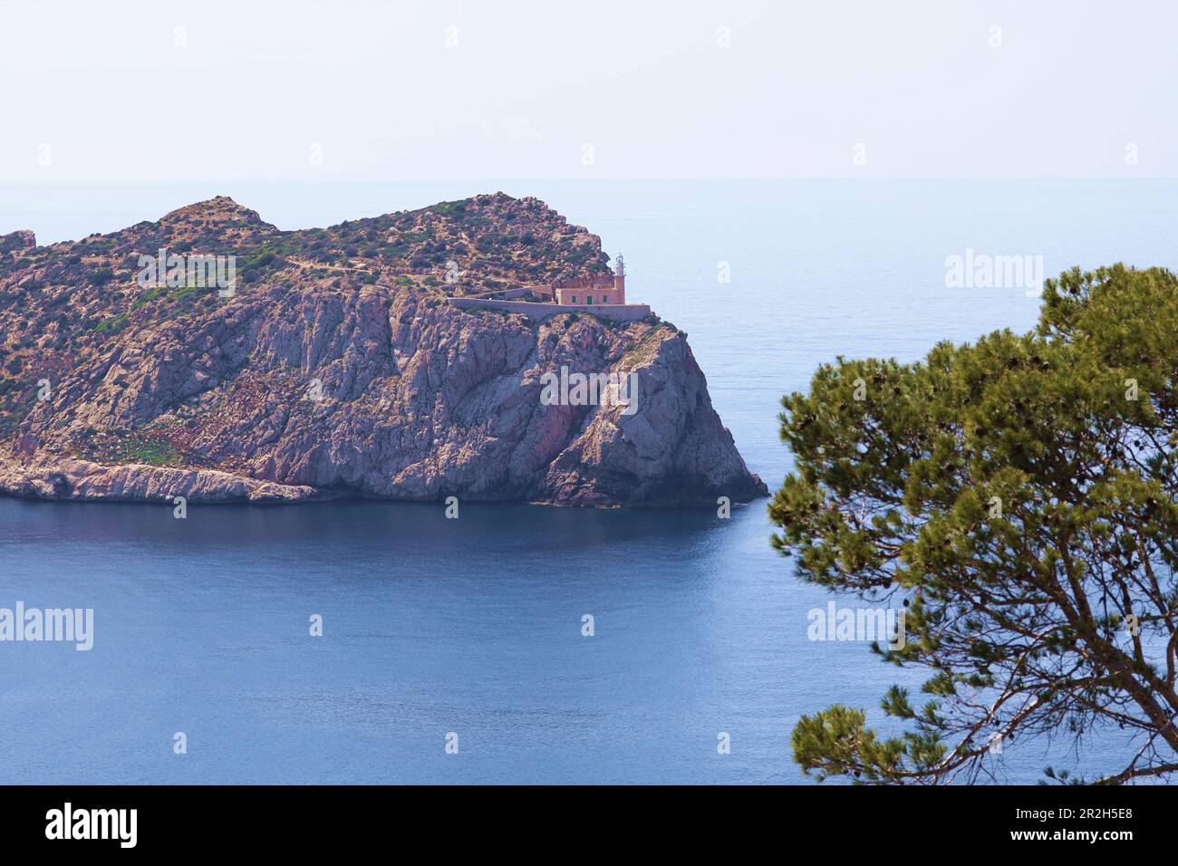 Vista di far de Tramuntana, Maiorca, Spagna Foto Stock