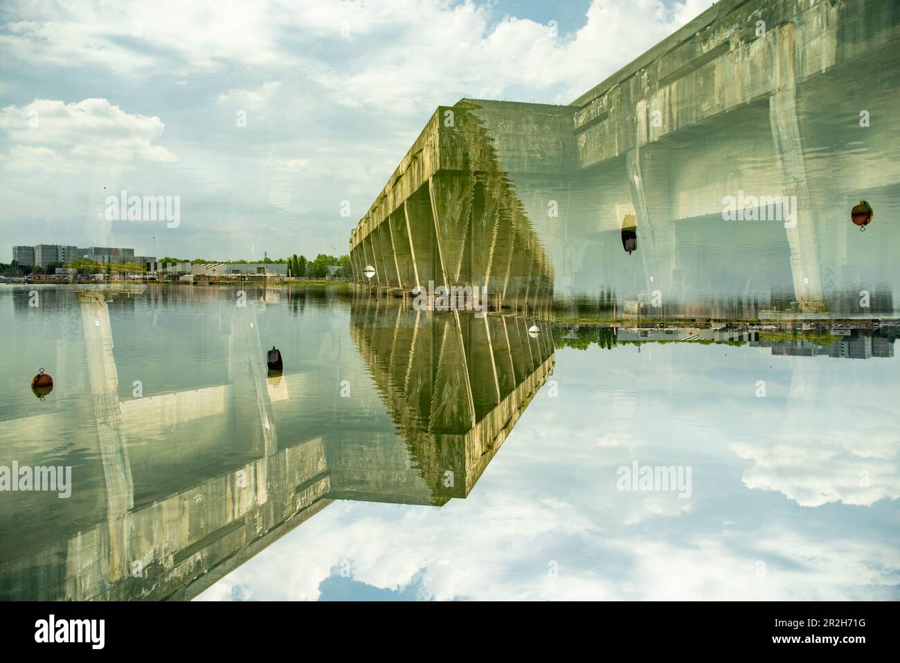 La base sottomarina abbandonata a bordeaux, Fanrce. Foto Stock