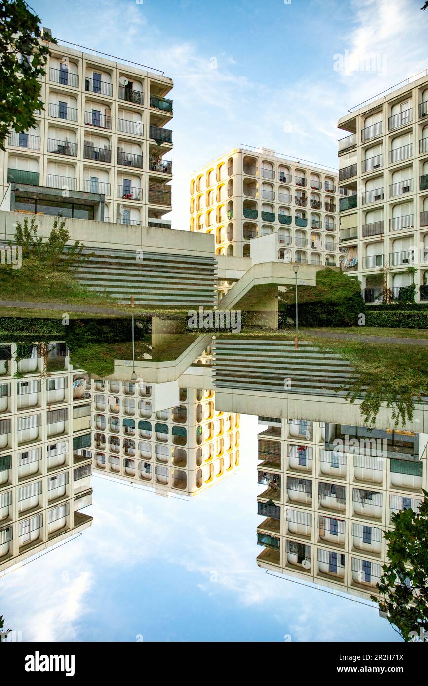 Architettura residenziale contemporanea a Bordeaux, Francia. Foto Stock