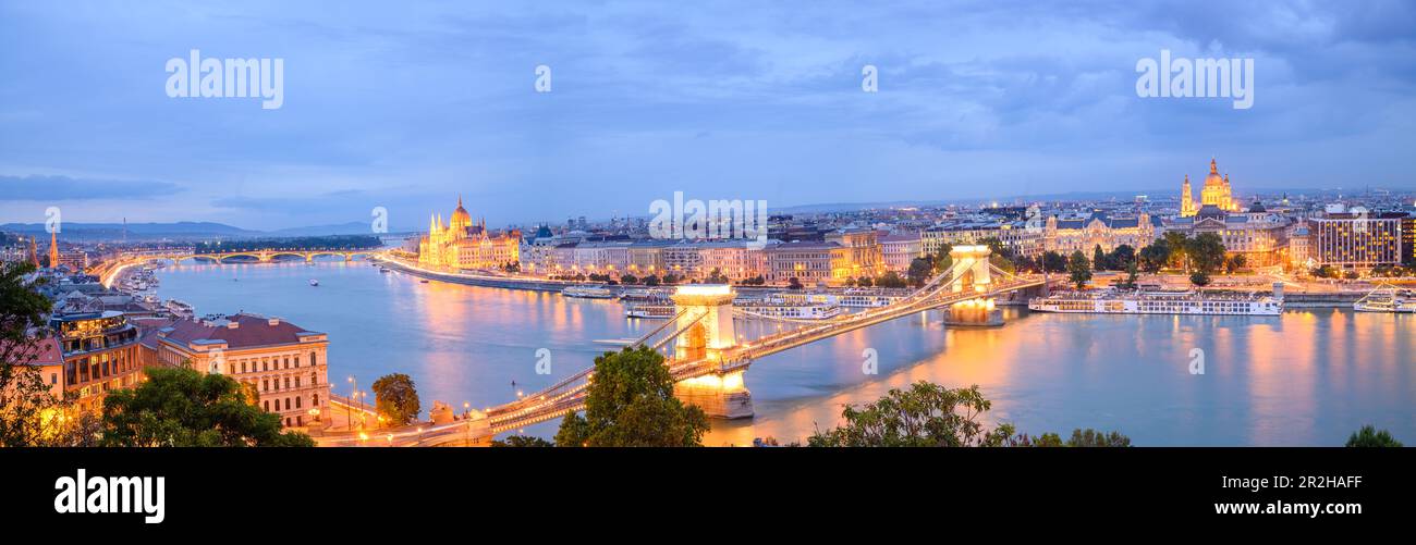 Vista aerea della città di Budapest Ungheria Foto Stock