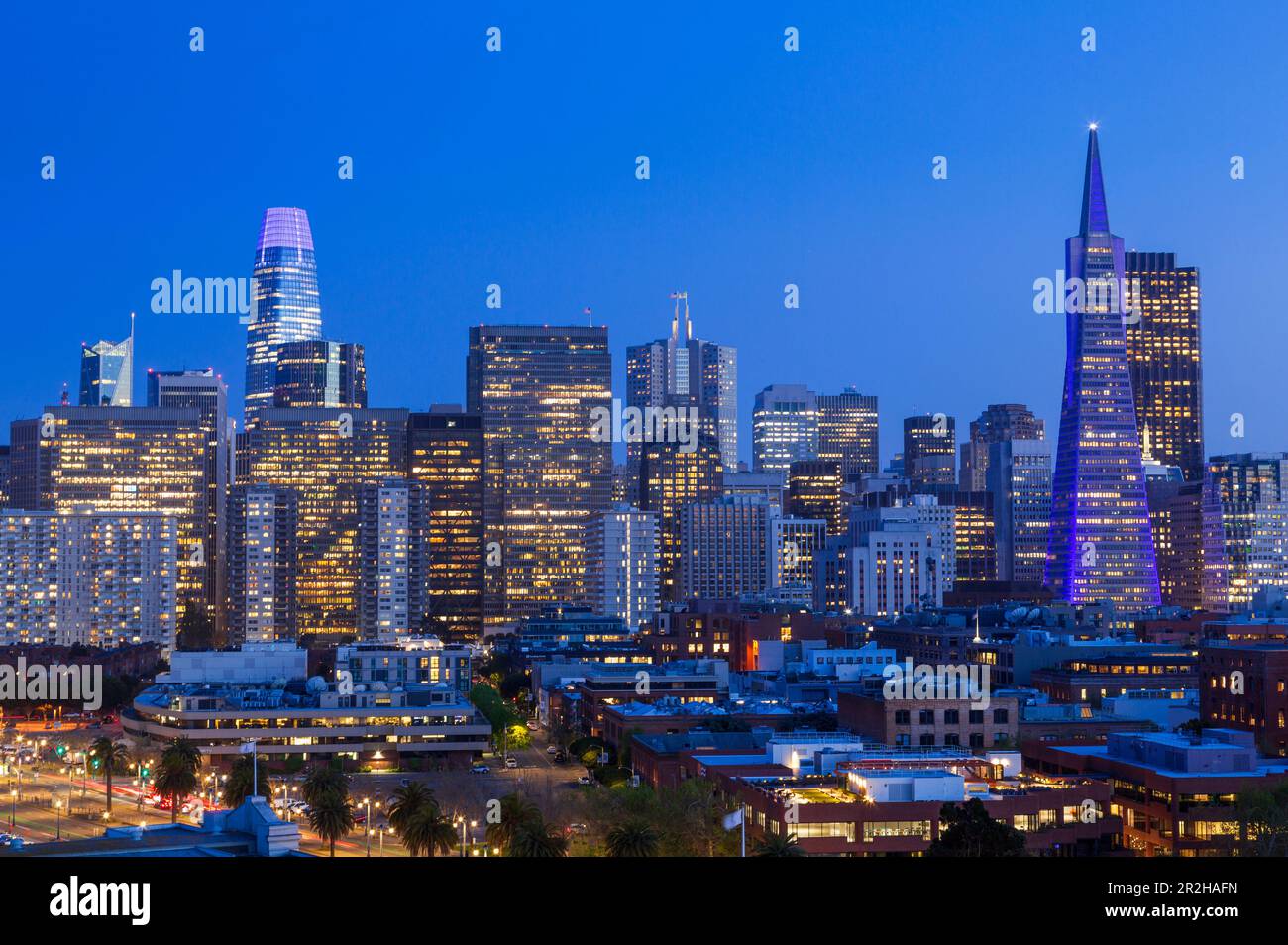 Skyline di San Francisco, California, Stati Uniti d'America Foto Stock