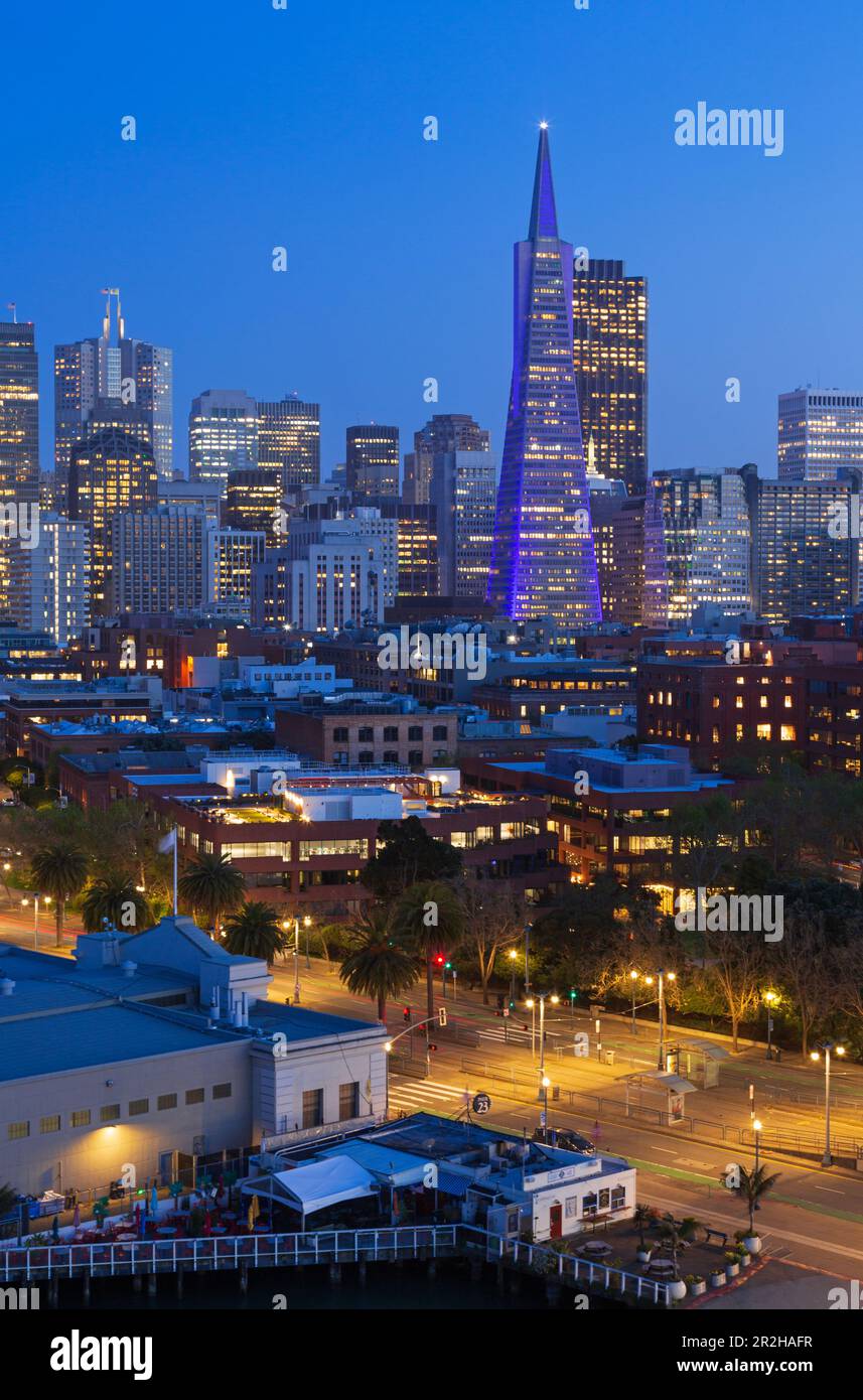 Skyline di San Francisco, California, Stati Uniti d'America Foto Stock