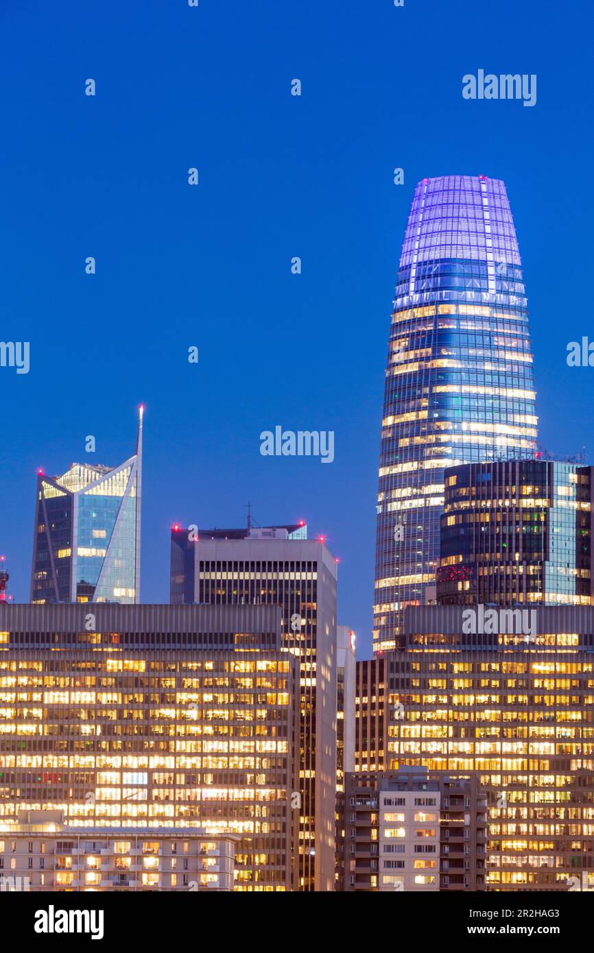 Skyline di San Francisco, California, Stati Uniti d'America Foto Stock