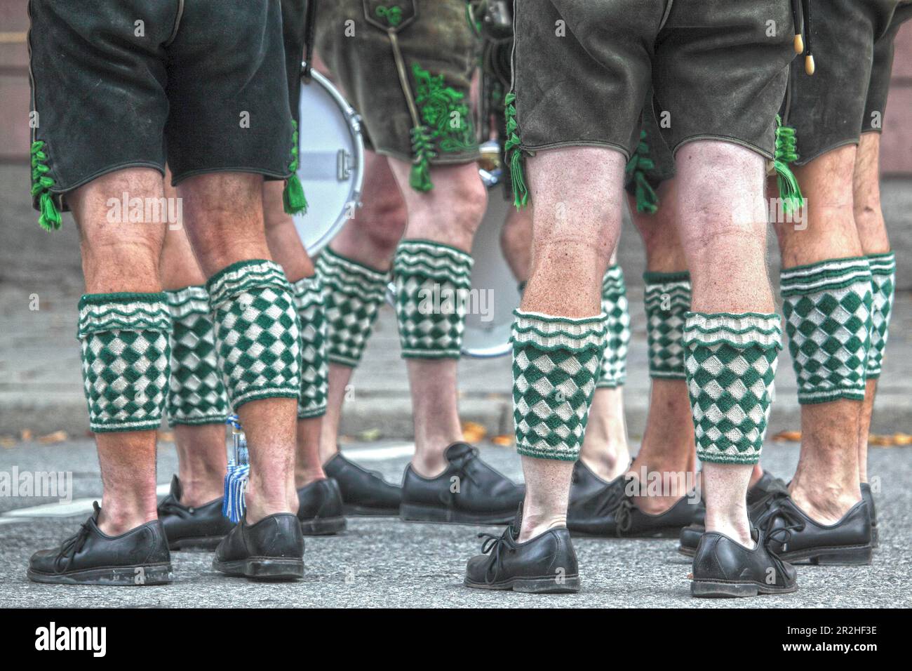 Stutzen tradizionale, sfilata in costume per l'Oktoberfest, Monaco, Baviera, Germania Foto Stock