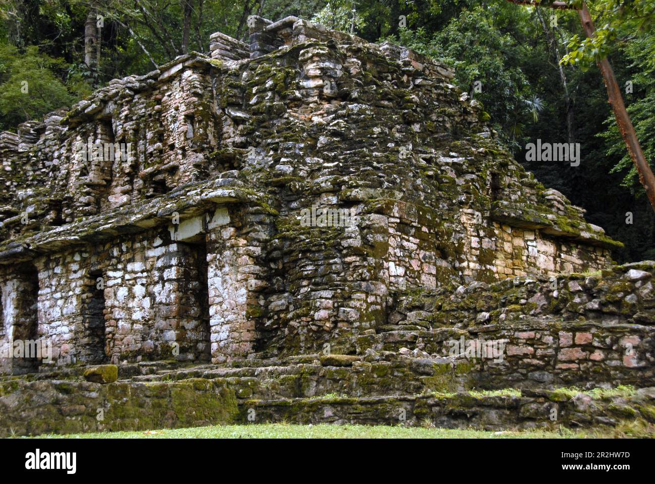 Sito archeologico di Yaxchilan in Chiapas, Messico Foto Stock