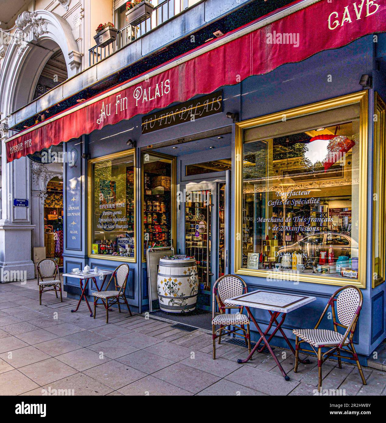 Au fin Palais, Epicerie fine su Rue du Président Wilson, Vichy, Auvergne-Rhône-Alpes, Vichy Foto Stock