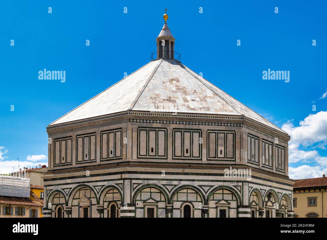 Il Battistero di San Giovanni, Piazza del Duomo, Firenze, Toscana, Italia. Foto Stock