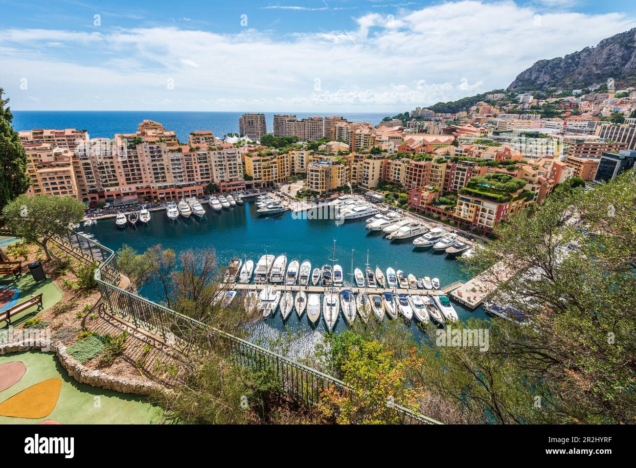 Marina Port de Fontvieille nel Principato di Monaco Foto Stock