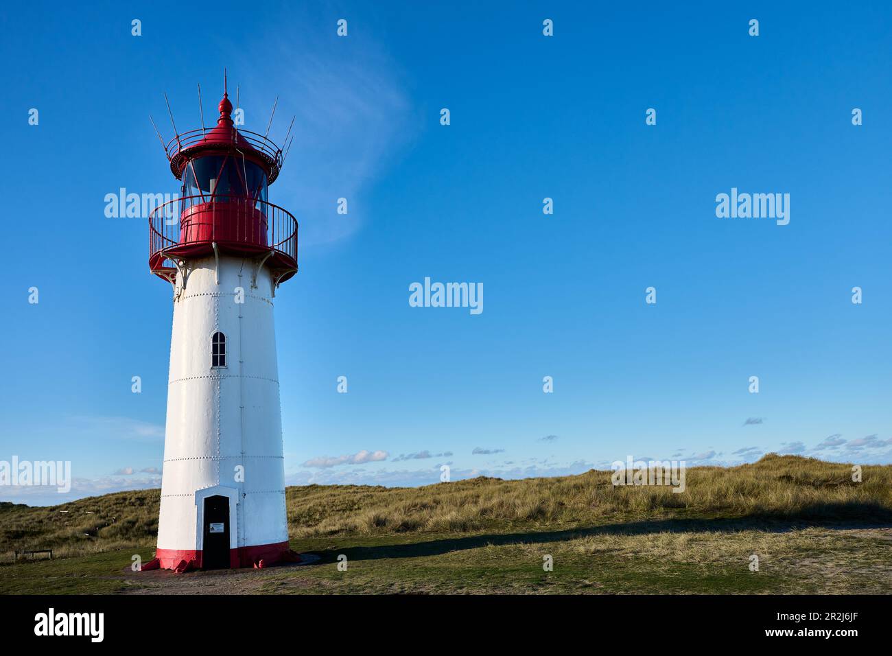 List-Faro Ovest in luce d'inverno, Sylt, Schleswig-Holstein, Germania Foto Stock