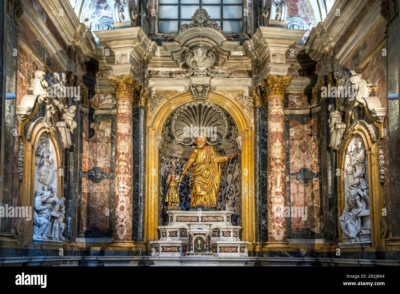 Interno della Basilica di San Giuseppe dei Teatini, Palermo, Sicilia, Italia, Europa Foto Stock