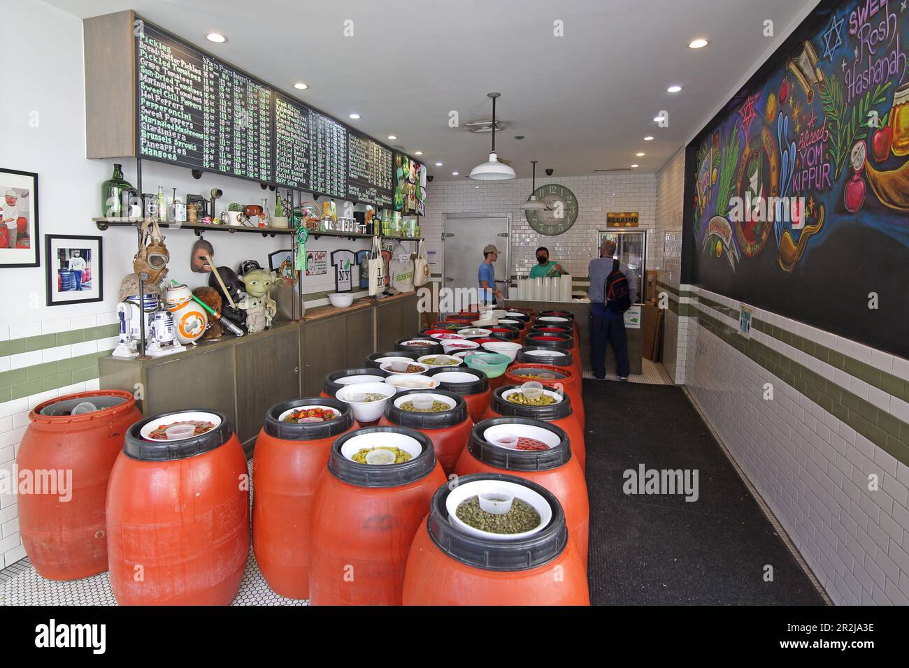 The Pickle Guys, 357 Grand Street, Lower East Side, Manhattan, New York, New York, Stati Uniti Foto Stock