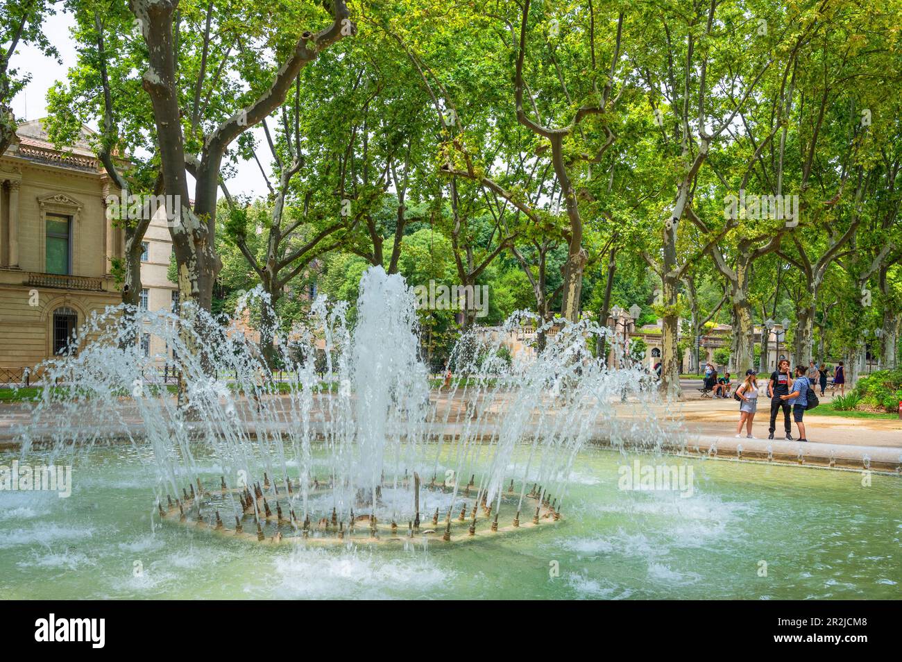 Esplanade Charles-de-Gaulle, Montpellier, Hérault, Languedoc-Roussillon, Occitanie, Languedoc-Roussillon-Midi-Pirenei, Francia Foto Stock