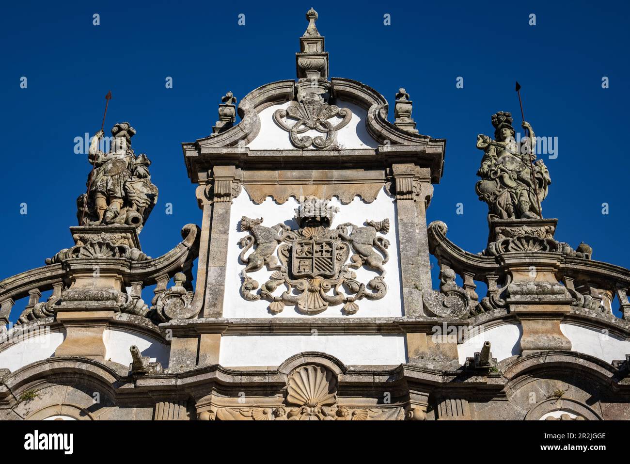 Particolare di Palazzo Mateus, Vila Real, Vila Real, Portogallo, Europa Foto Stock