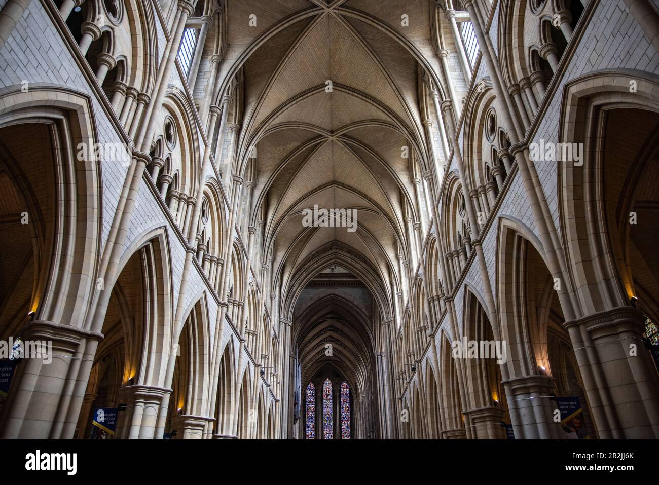 Vista interna della Cattedrale di Truro, Truro, Cornovaglia, Inghilterra, Regno Unito, Europa Foto Stock