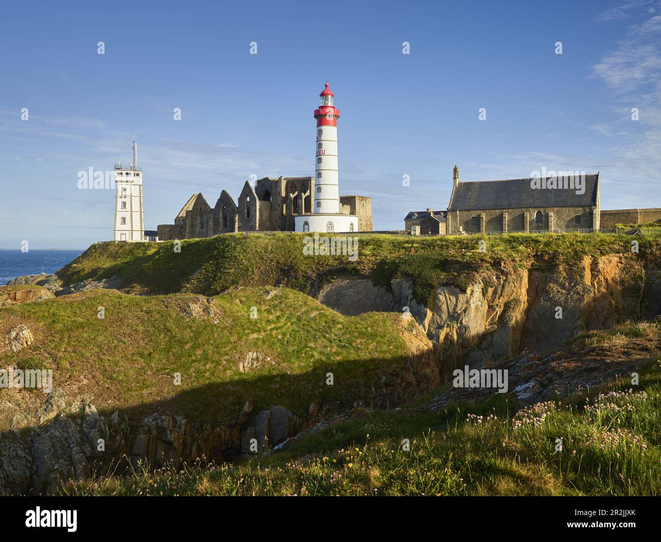 Phare Saint-Mathieu, Bretagna, Francia Foto Stock
