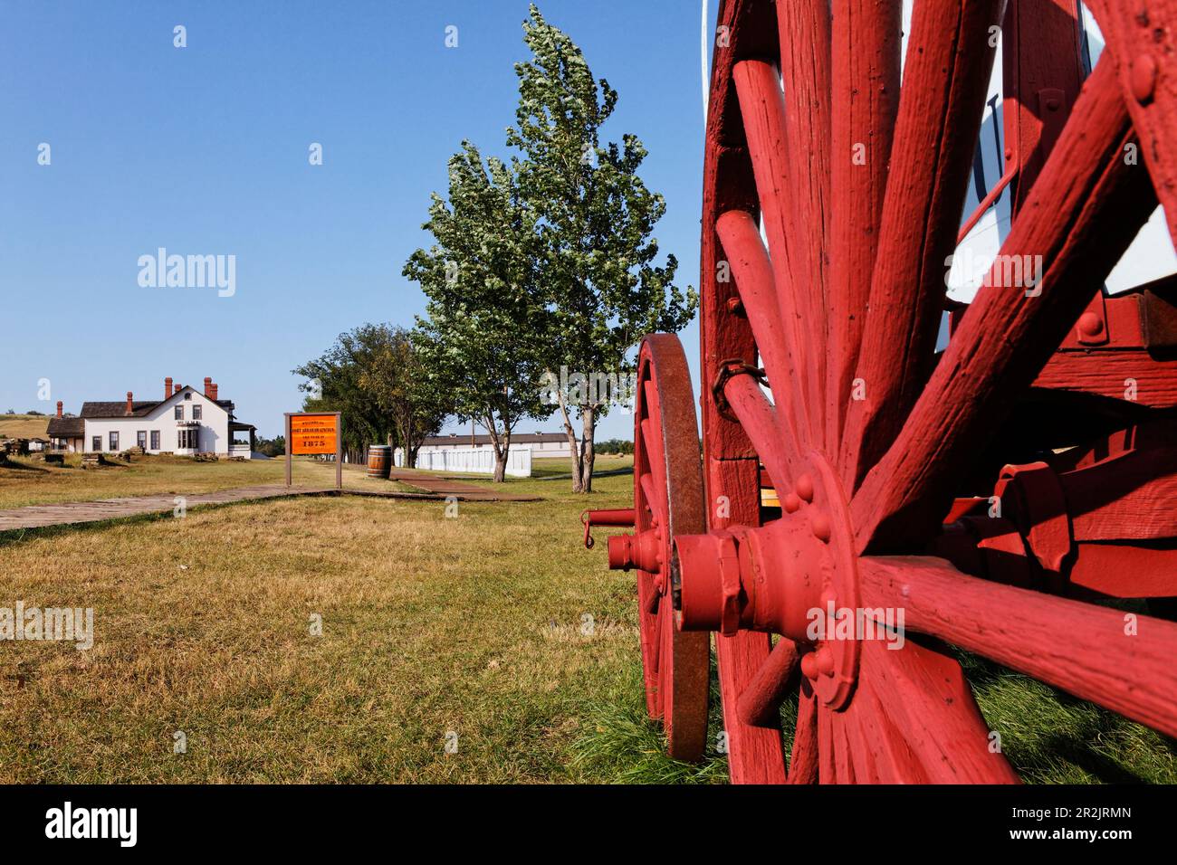 Fort Abraham Lincoln parco dello Stato, Generale Custers House, Bismarck Burleigh County, il Dakota del Nord, STATI UNITI D'AMERICA Foto Stock