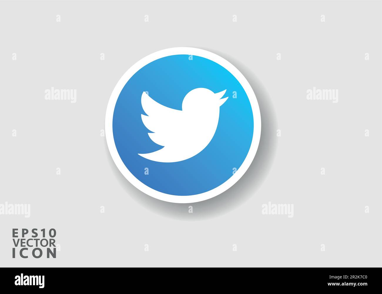 Twitter logo Vector è una rappresentazione stilizzata del logo per la popolare app di social media. Il design è semplice, pulito e moderno Illustrazione Vettoriale