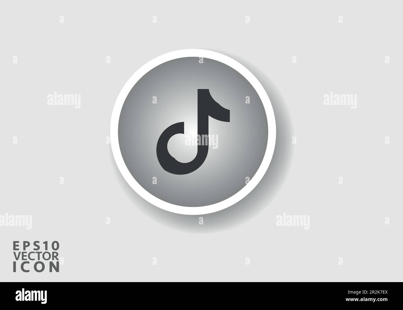 TikTok logo Vector è una rappresentazione stilizzata del logo per la popolare app di social media. Il design è semplice, pulito e moderno Illustrazione Vettoriale