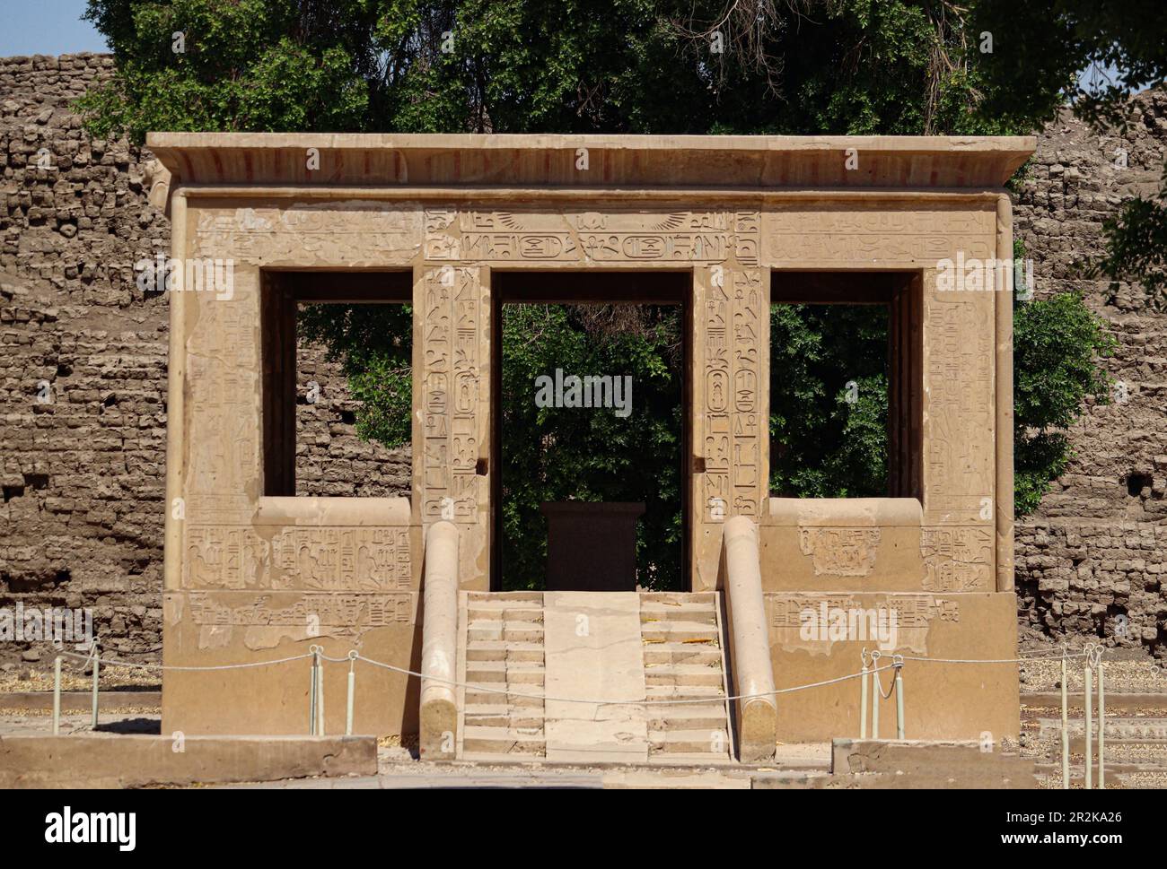 La Cappella Bianca del faraone Senusret i al tempio di Karnak a Luxor, Egitto Foto Stock