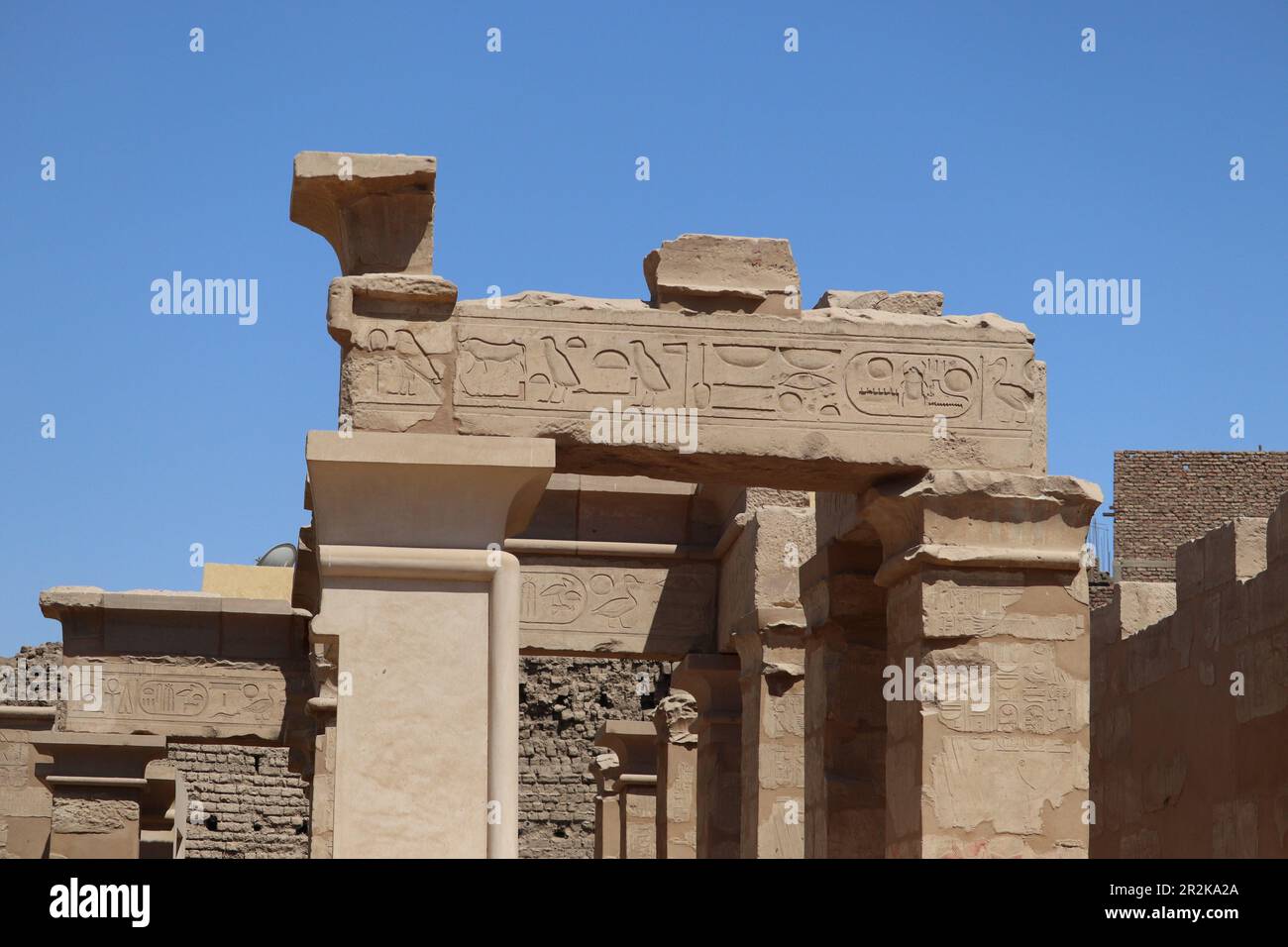 La Cappella Bianca del faraone Senusret i al tempio di Karnak a Luxor, Egitto Foto Stock