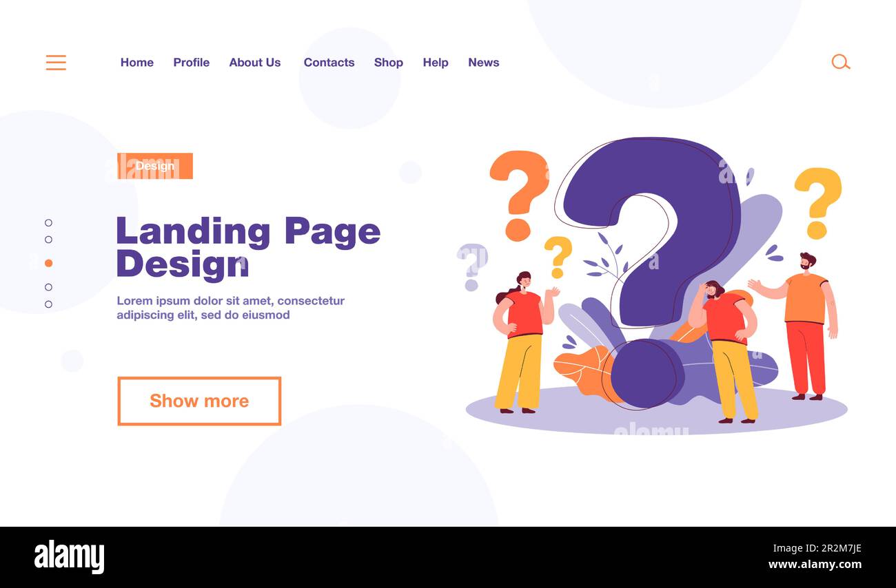 Persone penose che fanno domande frequenti Illustrazione Vettoriale