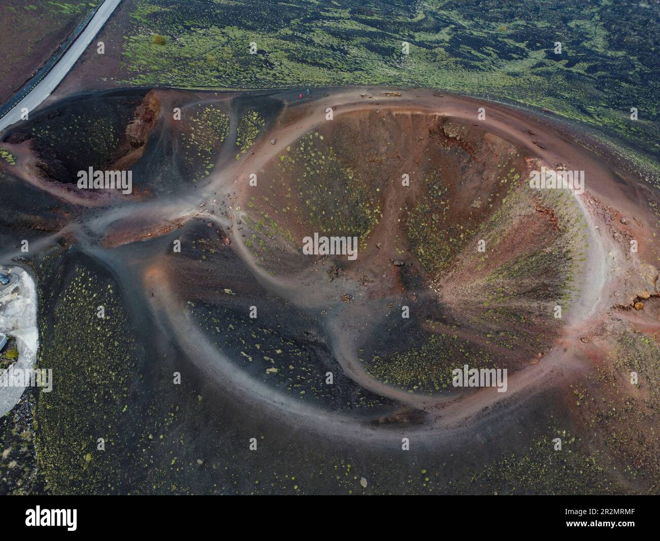 L'area dei crateri di Silvestri sul vulcano Etna Foto Stock