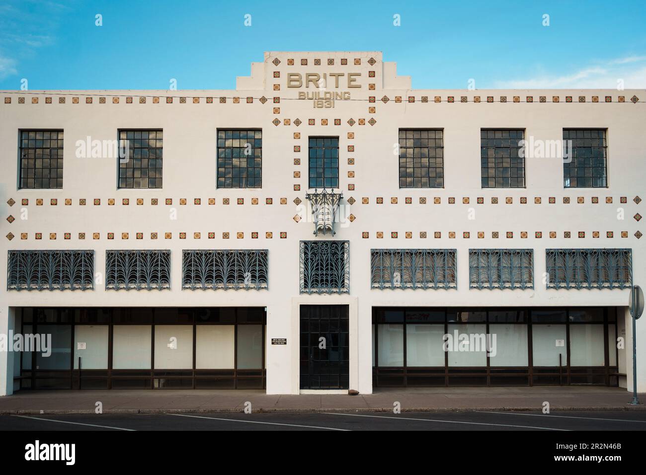 L'edificio di Brite, Marfa, Texas Foto Stock