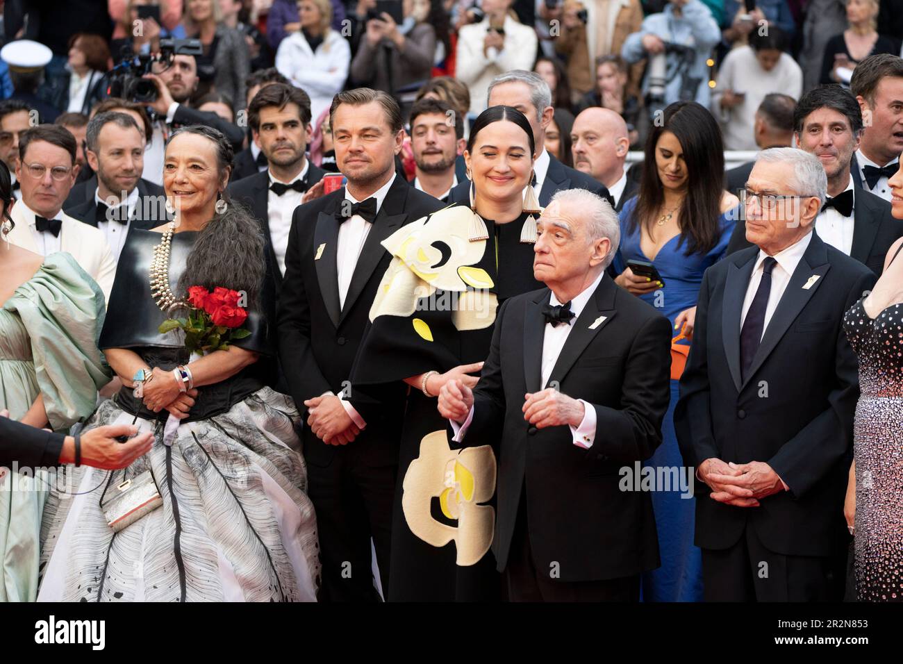 Cannes, Francia, 20 maggio 2023 - Leonardo di Caprio, Martin Scorsese, Robert De Niro partecipa al tappeto rosso al 76° Festival de Cannes. Credits: Luigi de Pompeis/ Alamy Live News Foto Stock