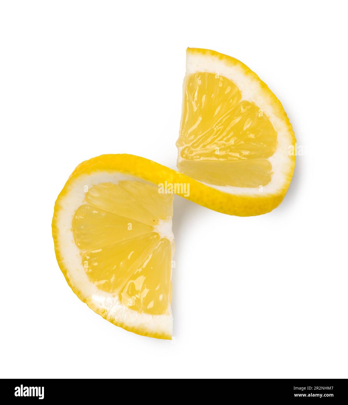 Mature frutta limone isolati su sfondo bianco Foto Stock