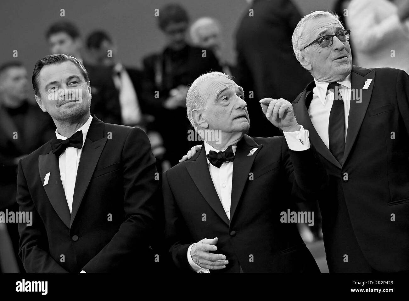 Cannes, Francia. 16th maggio, 2023. Leonardo DiCaprio, Martin Scorsese, Robert De Niro hanno partecipato al tappeto rosso Killers of the Flower Moon durante il 76th° festival annuale del cinema di Cannes al Palais des Festivals di Cannes, il 20 maggio 2023. Foto di Franck Castel/ABACAPRESS.COM Credit: Abaca Press/Alamy Live News Foto Stock