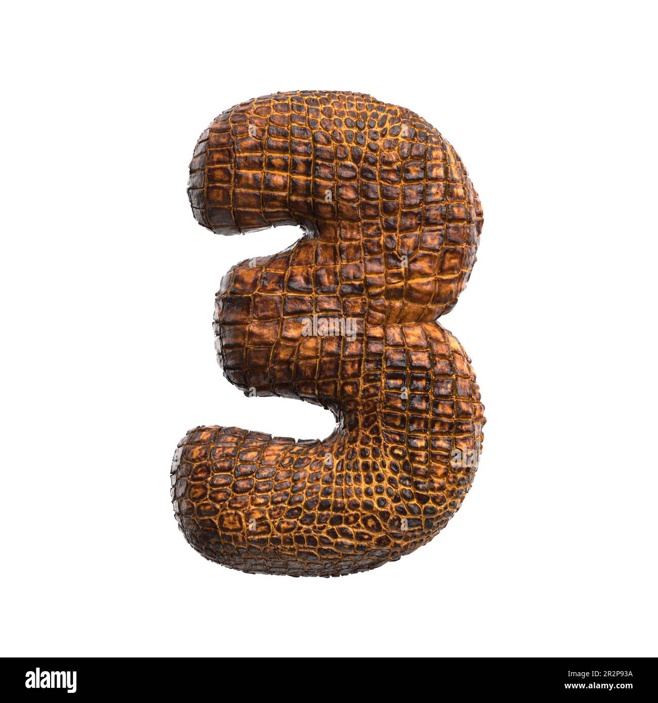 Codice coccodrillo 3 - 3D cifra rettile - adatto per animali selvatici, ecologia o per soggetti legati alla conservazione Foto Stock