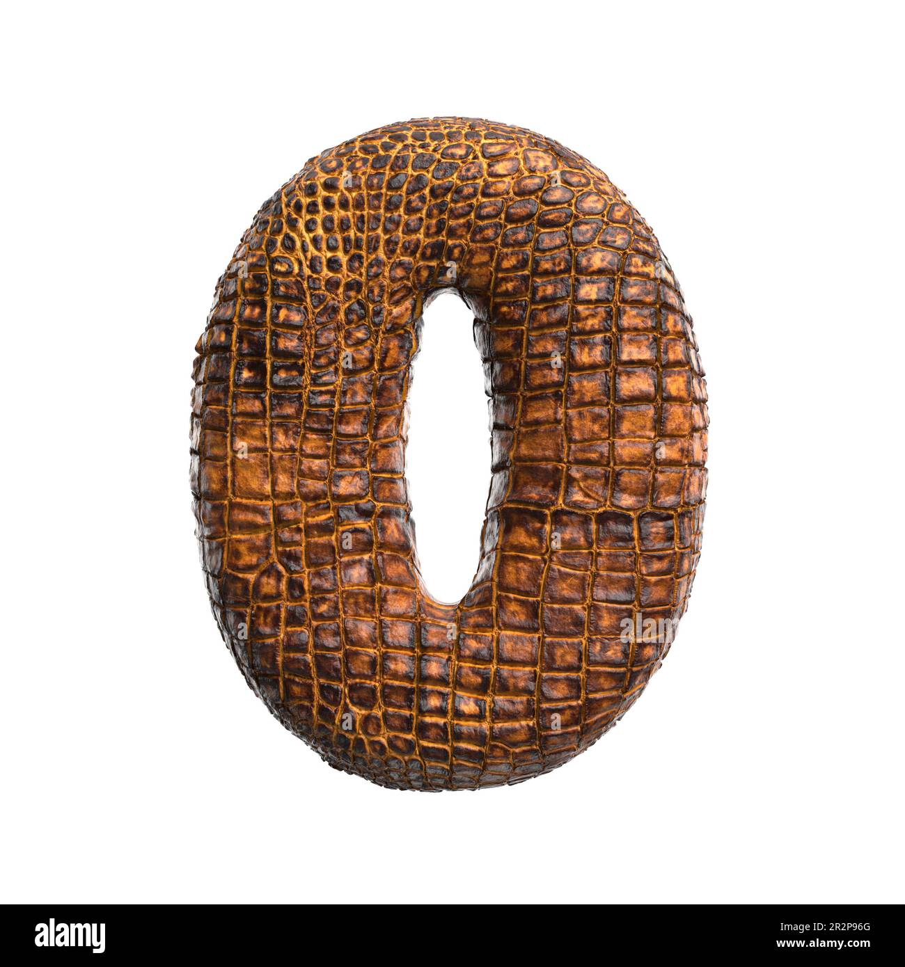 Codice coccodrillo 0 - 3D cifra rettile - adatto per animali selvatici, ecologia o per soggetti legati alla conservazione Foto Stock