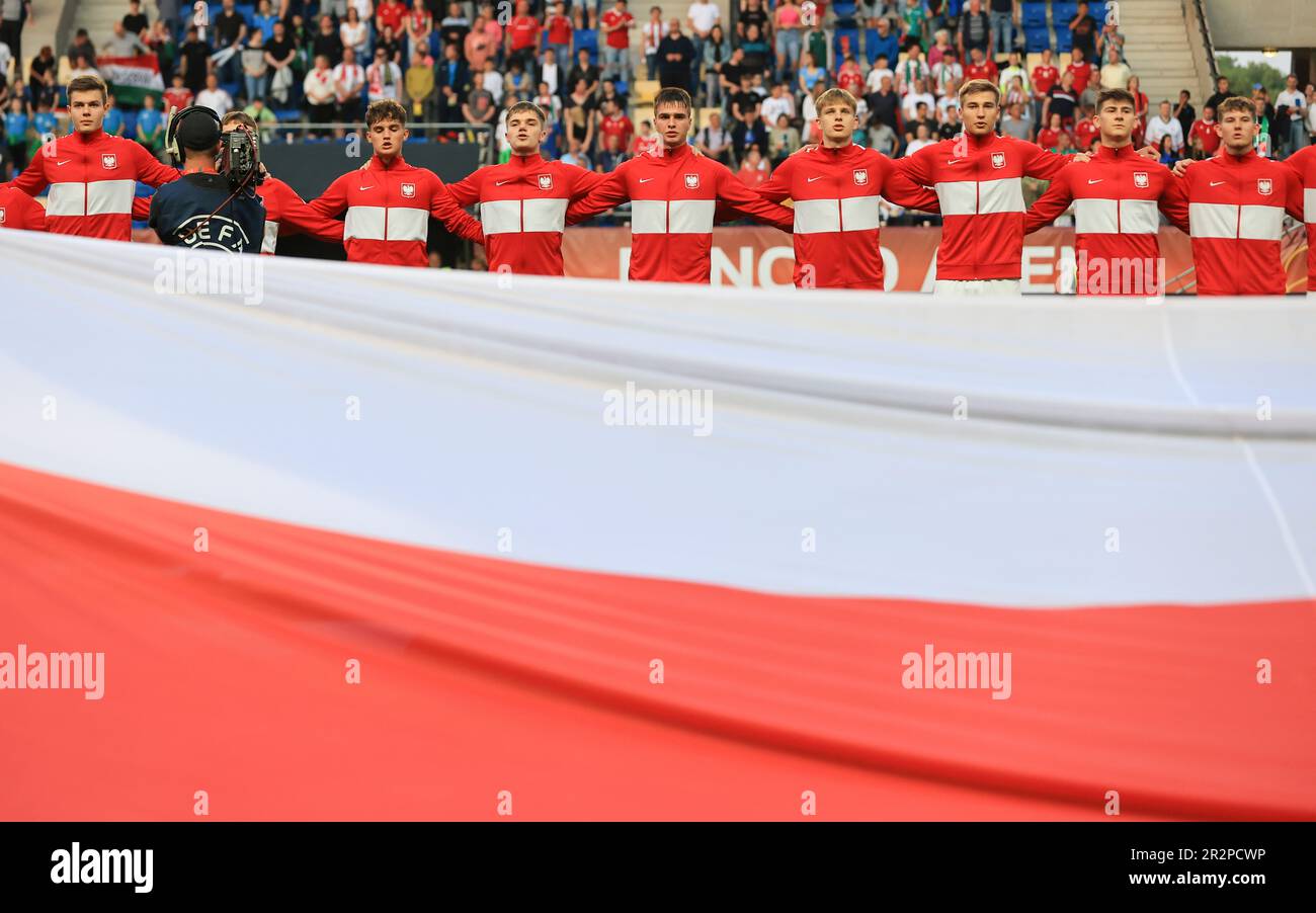 UEFA European Under-17 Championship Finals 2023 Group A match between Ungheria and Poland at Pancho Stadium on May 20, 2023 in Felcsút, Ungheria. Photo by, Kredit: Gabriella Barbara - Alamy Live News Foto Stock