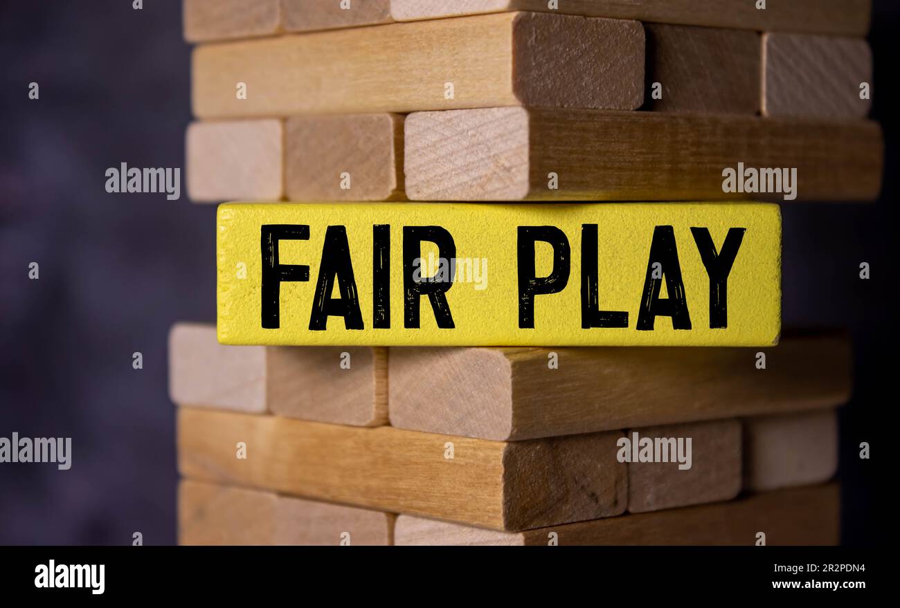 Testo fair play su blocco note, concetto sfondo. Foto Stock