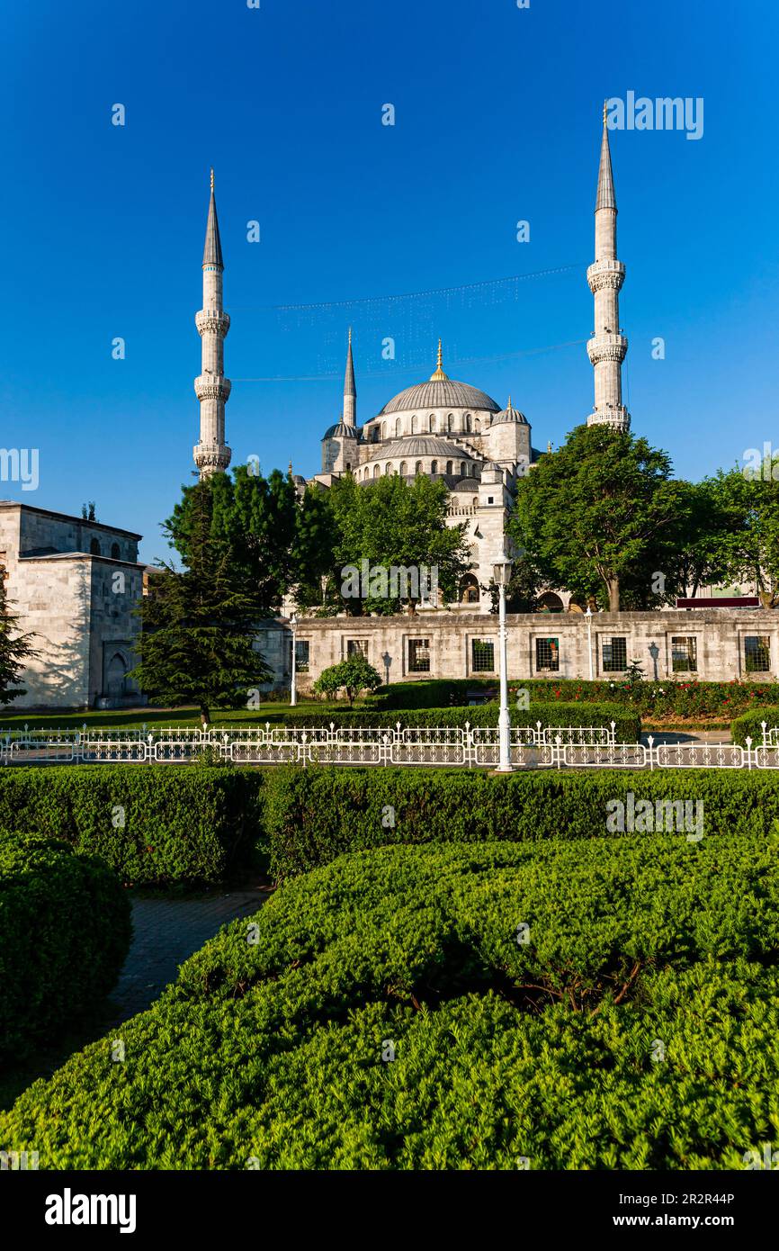 Moschea Blu (moschea sultana ahmed), moschea imperiale ottomana, aree storiche di Istanbul, Piazza Sultanahmet, Istanbul, Turchia Foto Stock